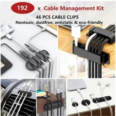 GENERAC - Kit Organizador De Gestión De Cables De 173 Piezas
