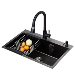 EVEREEN - Lavaplatos De Acero Inoxidable Multifuncional Doble Empotrado Lavaplato