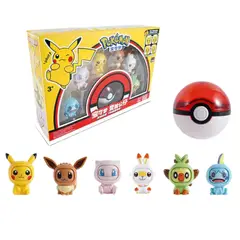 TIOZONEY - 6 Figuras Pokemon + Pokeball