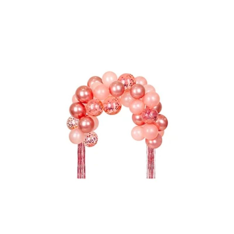 GENERICO - Arco Organico De Globos Latex Oro Rosa 34pcs