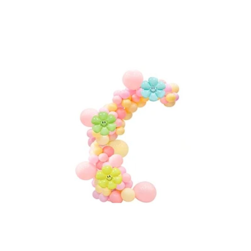 GENERICO - Arco De Globos Orgánico Colores Con Flor Pequeña 82pcs