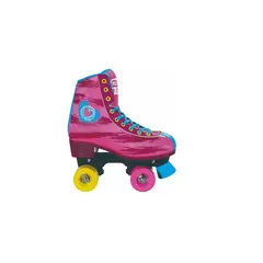 GENERICO - Patines Rush Girl Cuatro Ruedas Artístico Corazones 35 Pink
