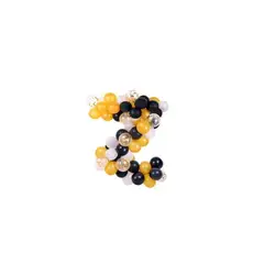 GENERICO - Árco Orgánico De Globos Dorado y Negro 98pcs