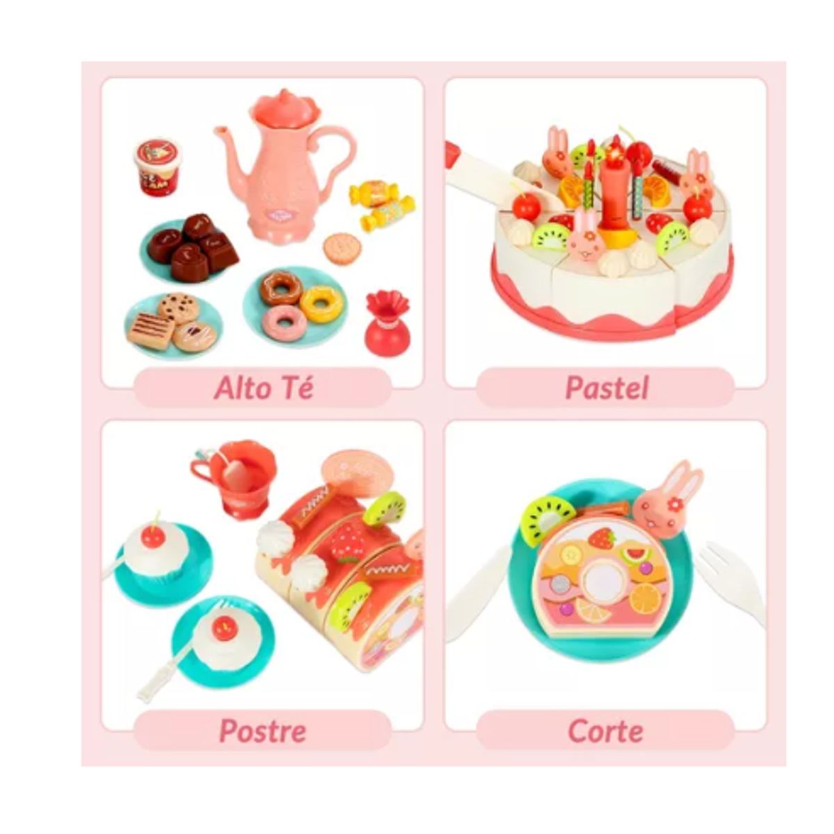 GENERICO - Juegos Niño De Pastel Cumpleaños Con Luz Y Sonido 82pzs