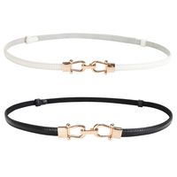 Pack 2 Cinturón De Cuero Mujer Ajustable Hebilla Metálico