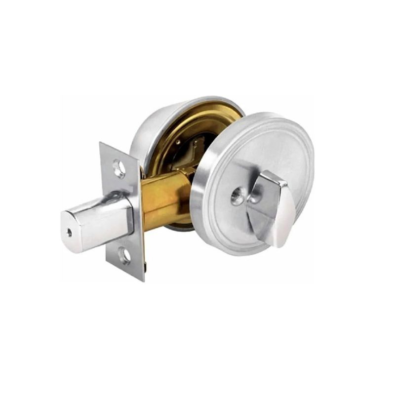 GENERICO - Cerradura Cerrojo Seguridad + 3 Llaves Chapa Puerta Manual Grey