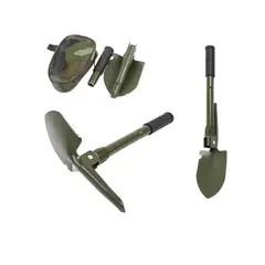 GENERICO - Pala 2 En 1 Portátil Plegable Camping Trekking Verde