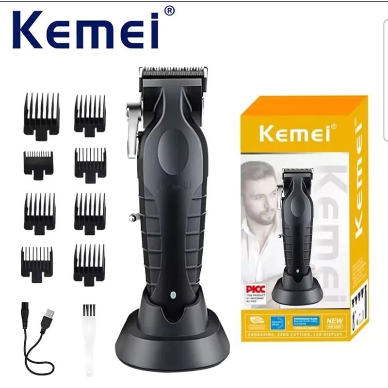 KEMEI - Maquina Cortadora profesional Con base de carga Kemei k-2296