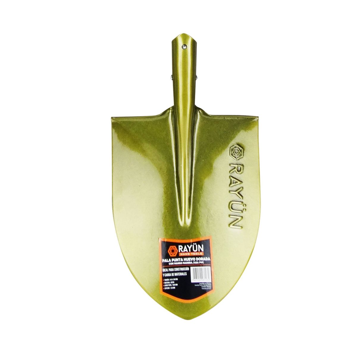 RAYUN - PALA PUNTA HUEVO DORADA SIN MANGO RAYUN