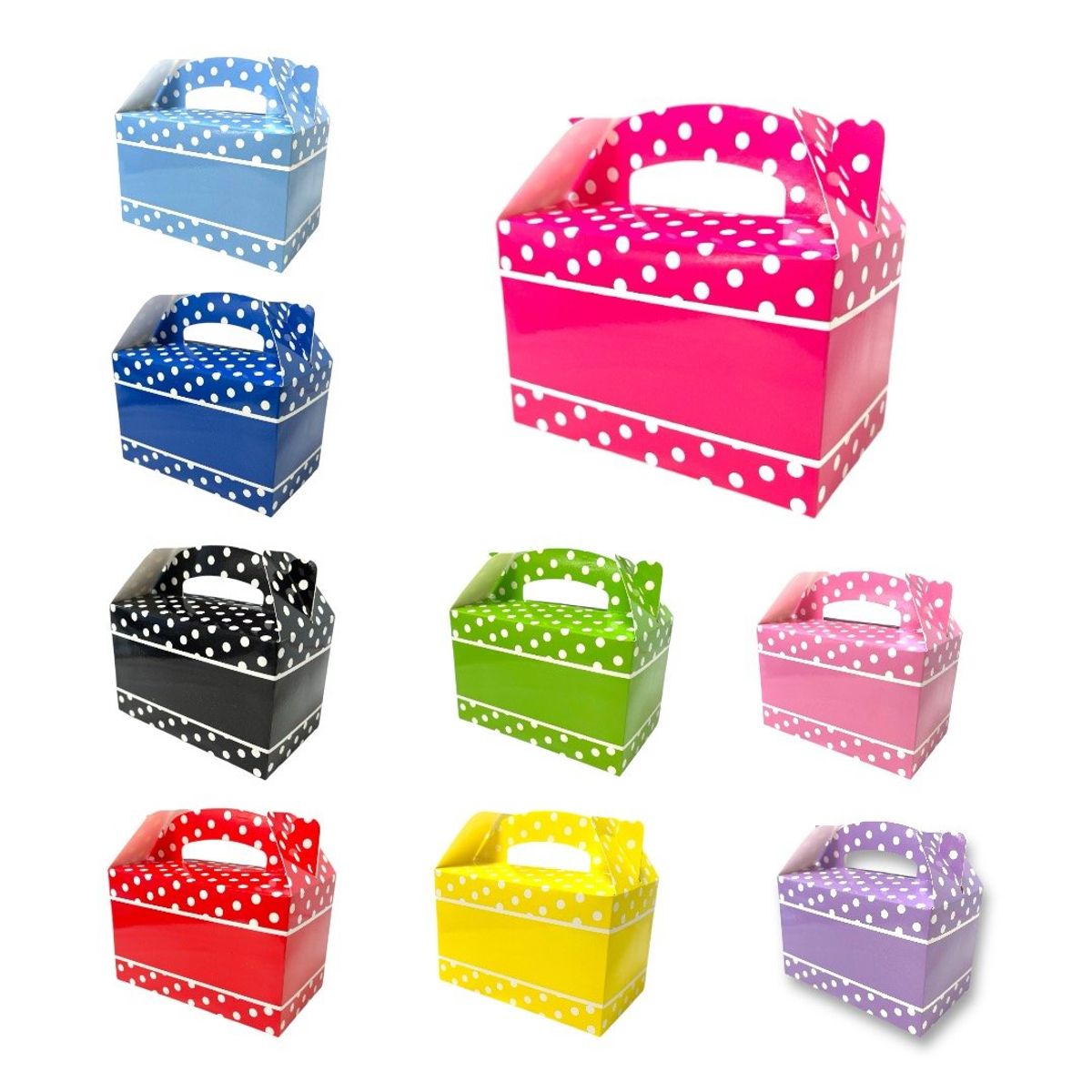 GENERICO - Pack 6 Cajas De Lunares Para Cotillón Dulces