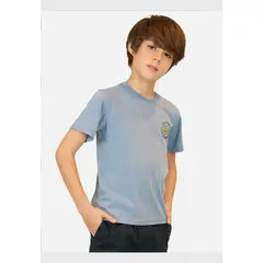 MAUI AND SONS - Polera MC Fire Waves Azul Niño