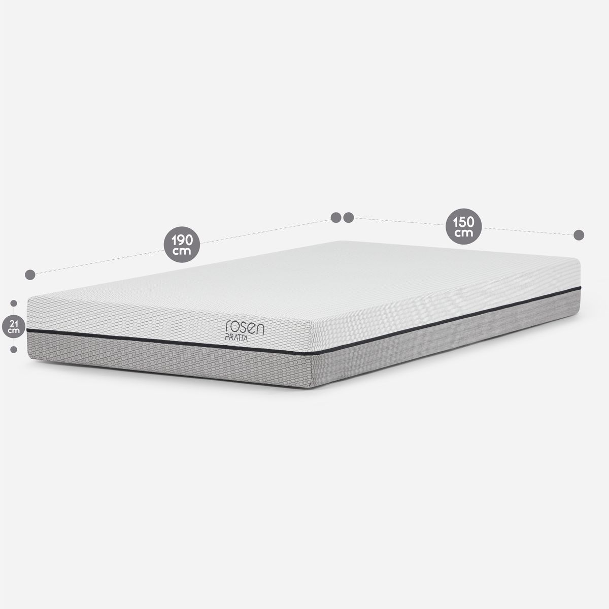 ROSEN - Colchón Rosen Pratta 2 Plazas 150 X 190 Cm