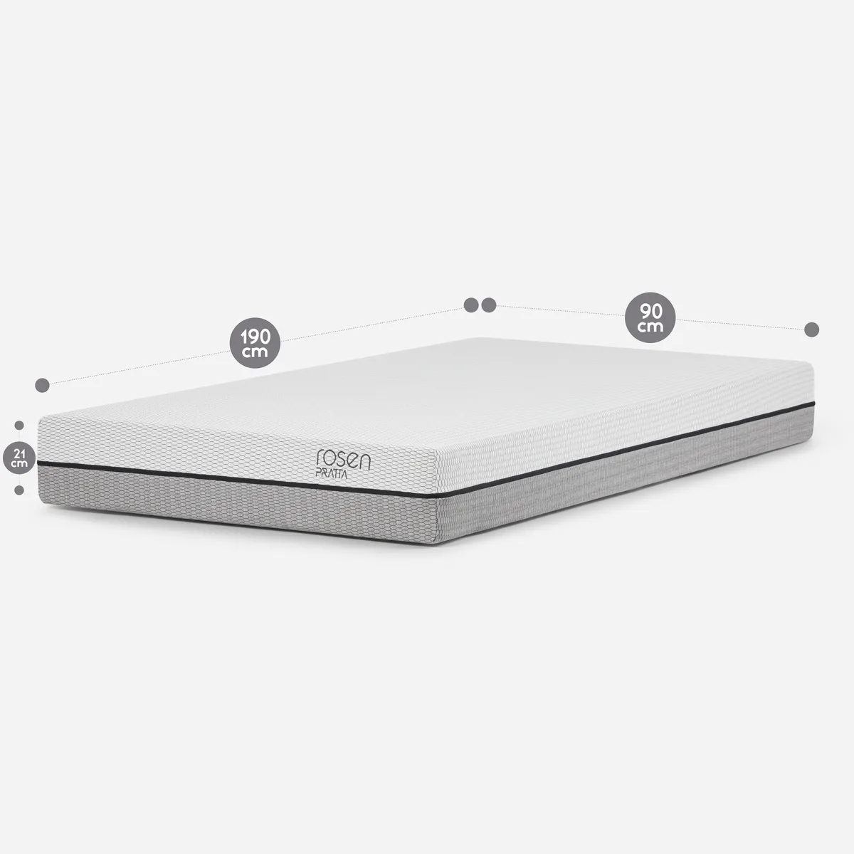 ROSEN - Colchón Rosen Pratta 1 Plazas 90 X 190 Cm
