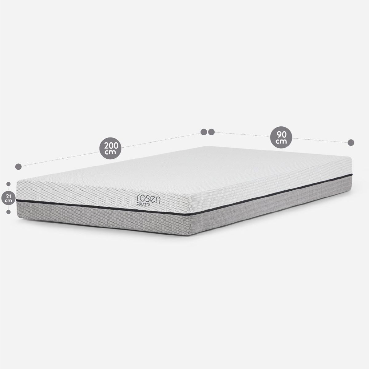 ROSEN - Colchón Rosen Pratta 1 Plazas 90 X 200 Cm