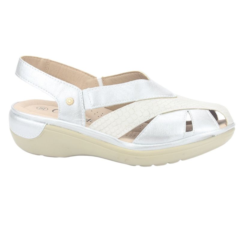CHALADA - Sandalia Mujer Plateado Casual Chalada Mestico-1