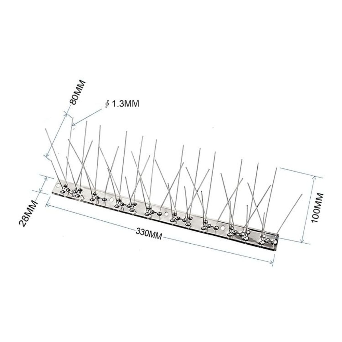 CRUSEC - Pack 10 Trampa De Palomas Aves Pinchos Acero Inoxidable