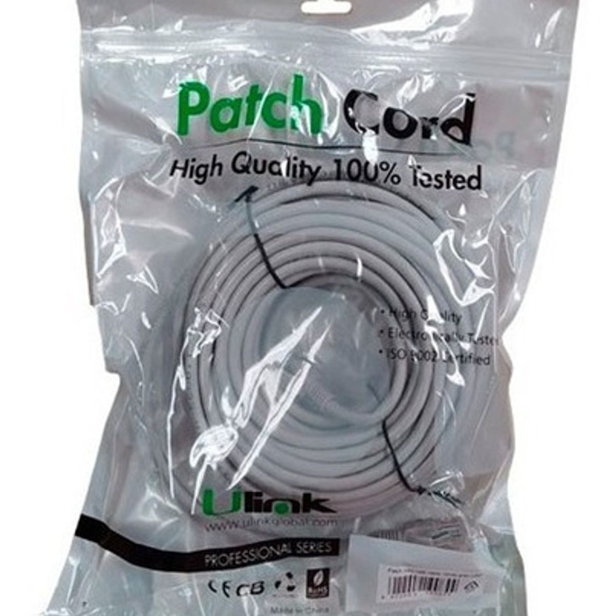 ULINK - Cable De Red Patch Cord Certificado Cat6 20 Mts Gris