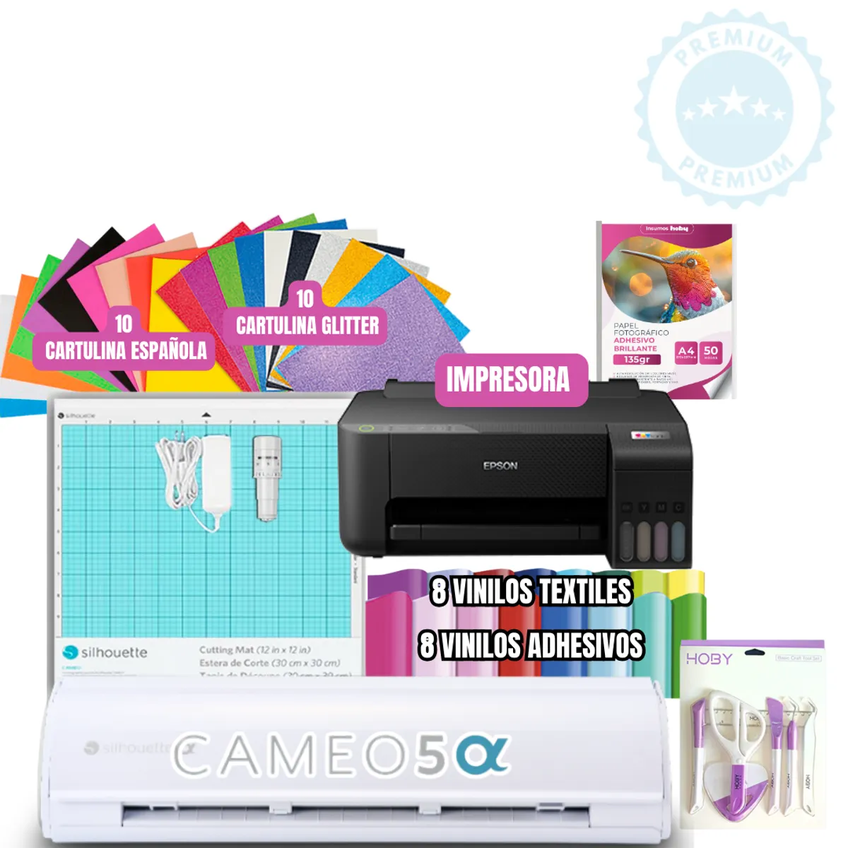 SILHOUETTE - cameo 5 plotter de corte kit emprendedor