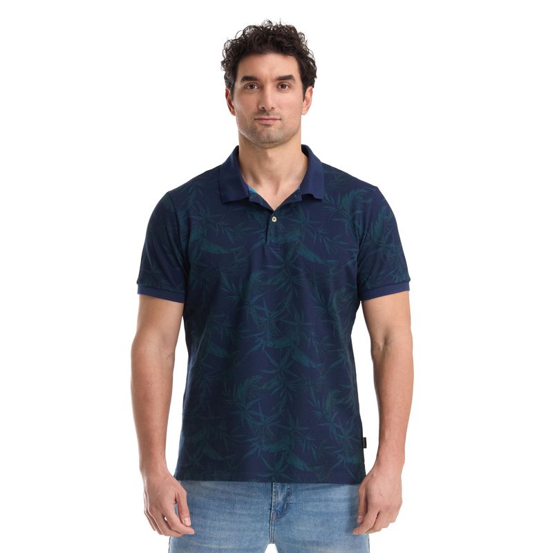 PANAMA JACK - Polera Manga Corta Hombre Azul Panama Jack