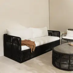AMOBLE - Sofa terraza Kanaw 220 Blanco Amoblé