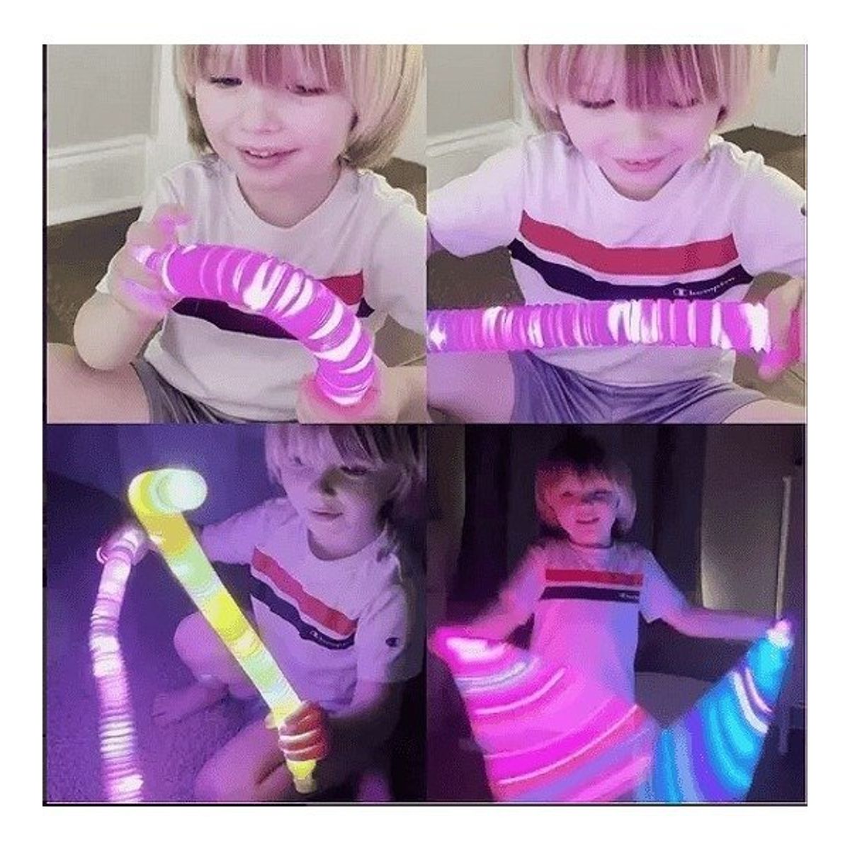 GENERICO - 6 Pop Tubos Con Luces Led Juguete ideal Para Fiestas