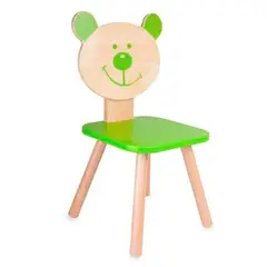 KIDSCOOL - SILLA DE MADERA OSITO VERDE