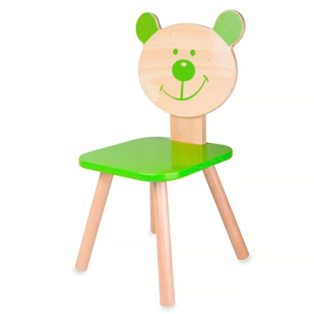 KIDSCOOL - Silla De Madera Osito Verde