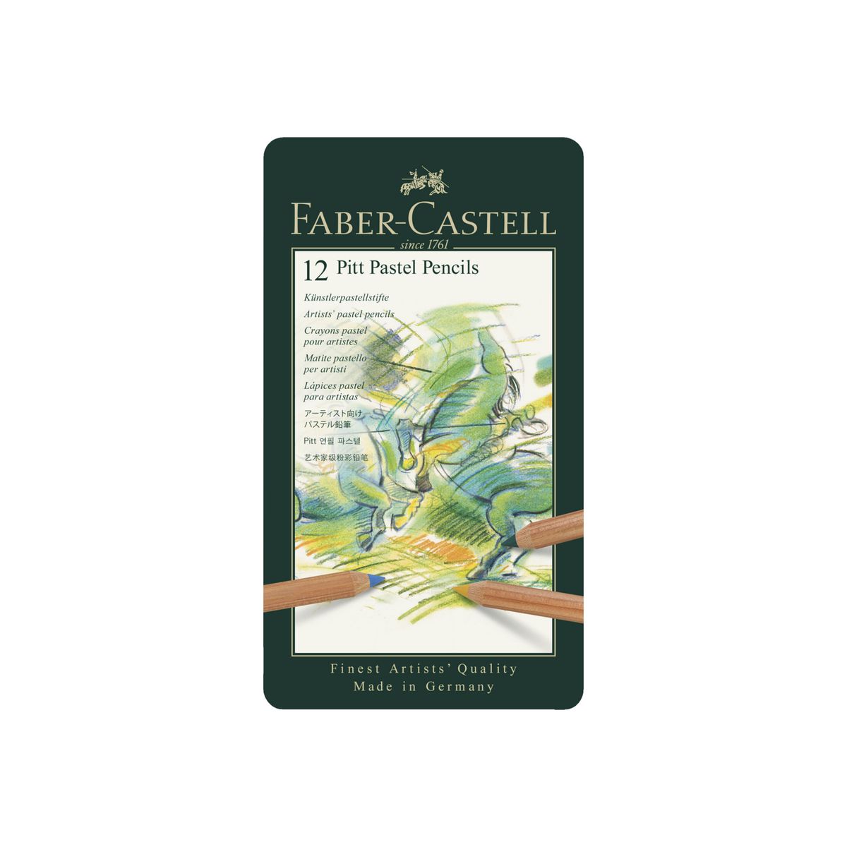 FABER-CASTELL - Lápiz Pitt Pastel Estuche Faber-Castell x12 Colores