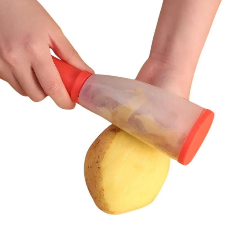 GENERICO - Pelador de Frutas y Verduras con Tubo de Almacenamiento