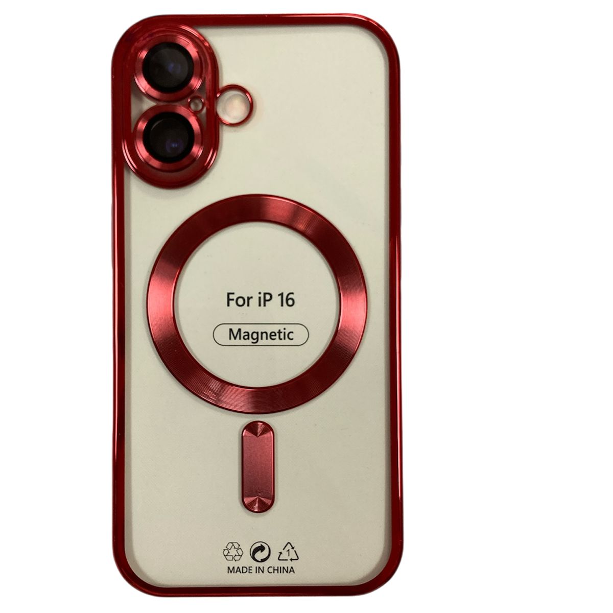 JOICO - Carcasa Funda Para iPhone 16 Plus Magsafe Metalizada Rojo