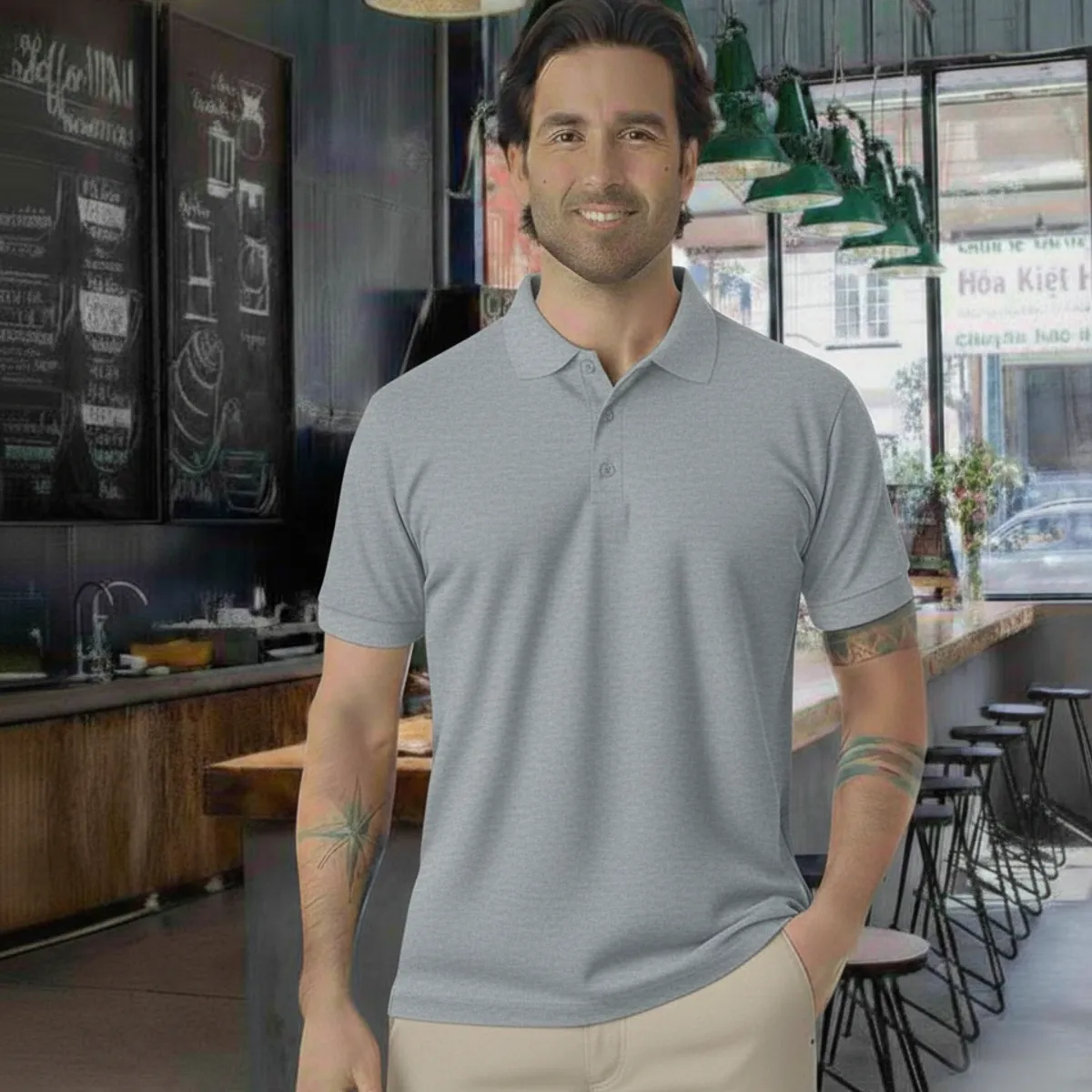 T-WORLD - Polera Piqué Manga Corta Premium 6040 Ideal Para Bordar