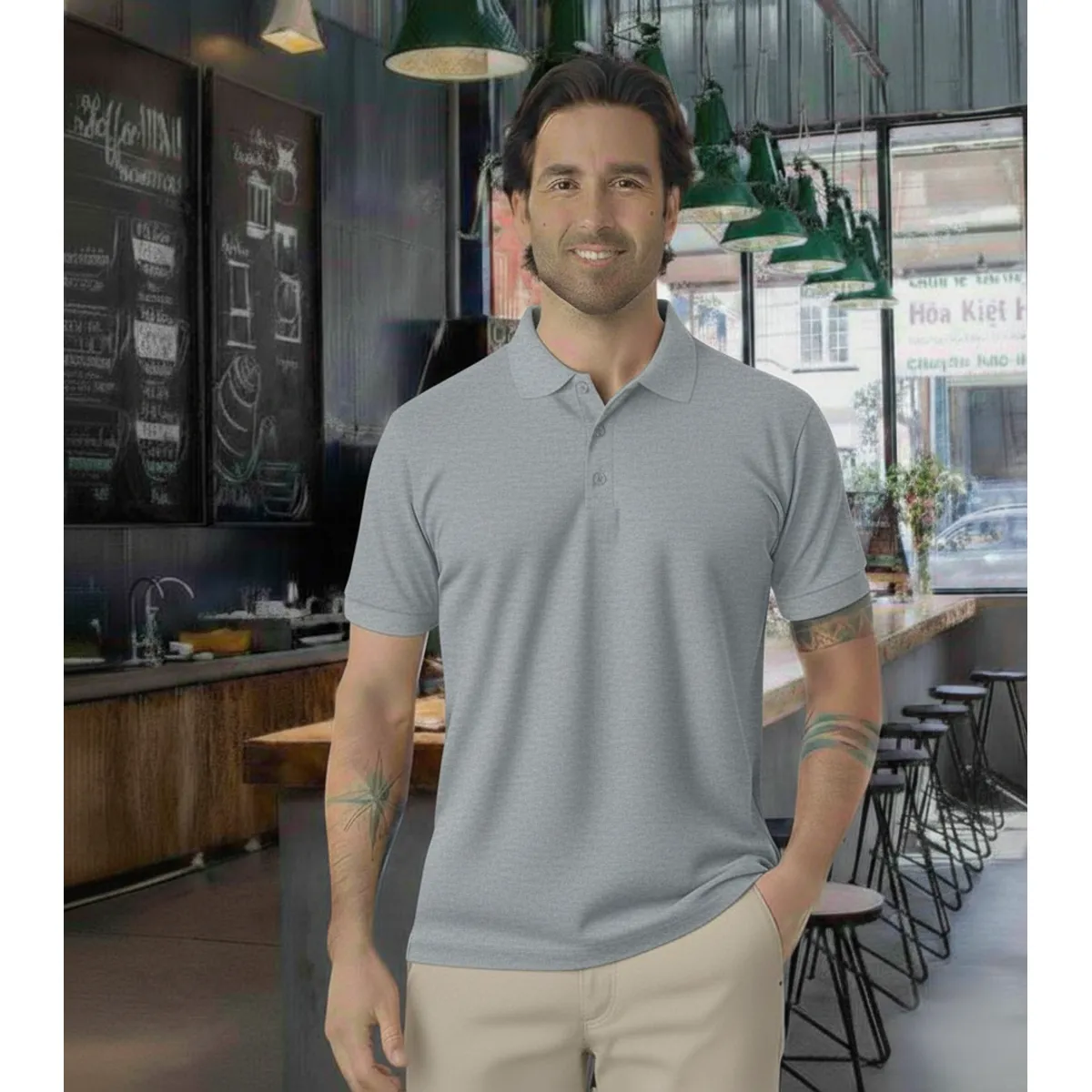 T-WORLD - Polera Piqué Manga Corta Premium 6040 Ideal Para Bordar