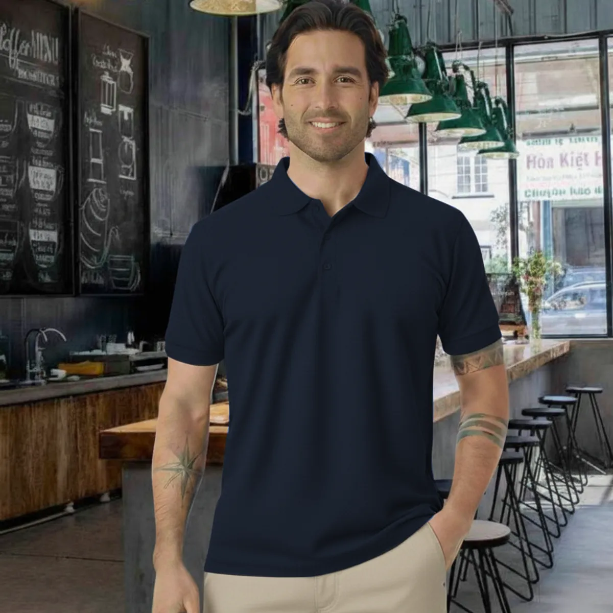 T-WORLD - Polera Piqué Manga Corta Premium 6040 Ideal Para Bordar