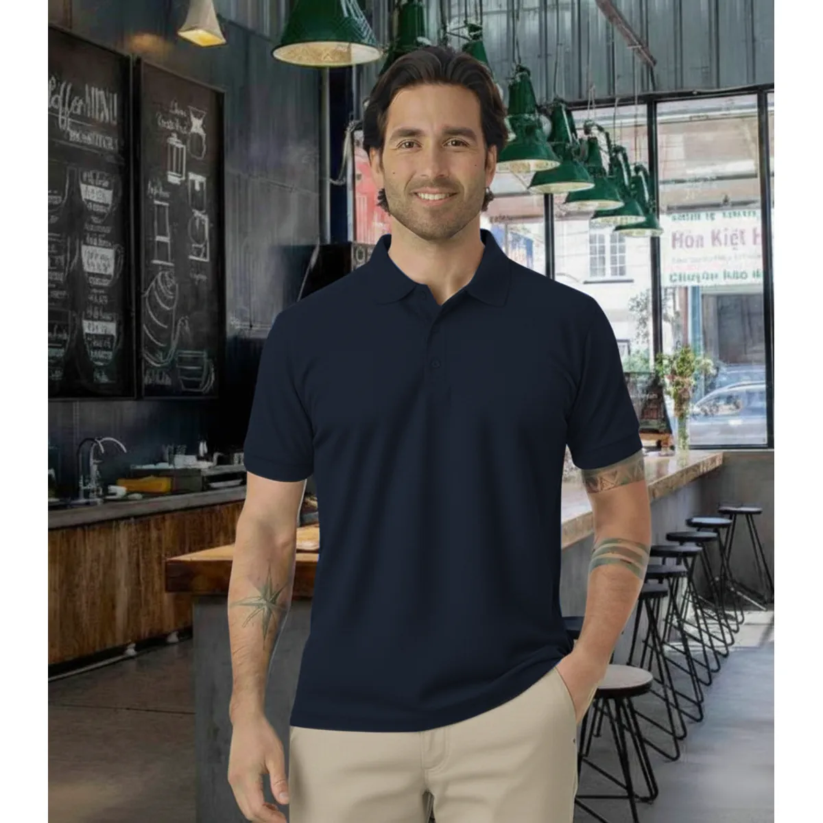 T-WORLD - Polera Piqué Manga Corta Premium 6040 Ideal Para Bordar