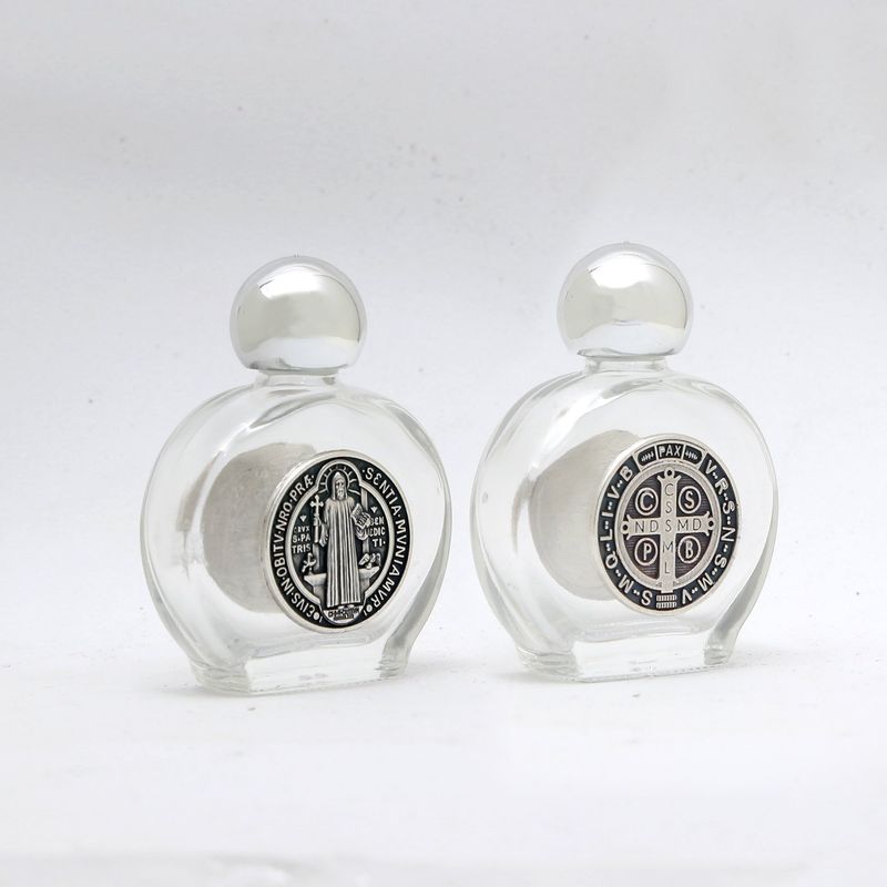 GENERICO - Botella De Vidrio Italiana Doble Medalla San Benito