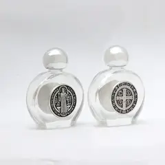 GENERICO - Botella De Vidrio Italiana Doble Medalla San Benito