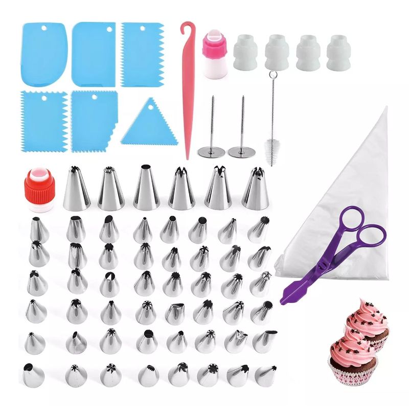 GENERICO - Kit 72pcs Reposteria Pasteleria Set Decoracion Tortas