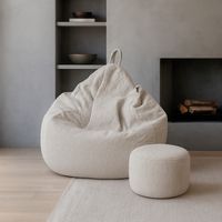 Puff Pera de Lino talla XL 120x80 Caquis