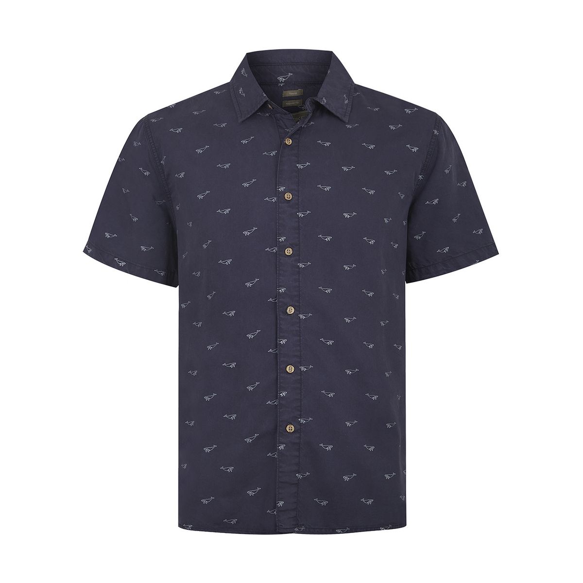 ROCKFORD - camisa Tencel Azul Marino Tencelprint Hombre ROCKFORD
