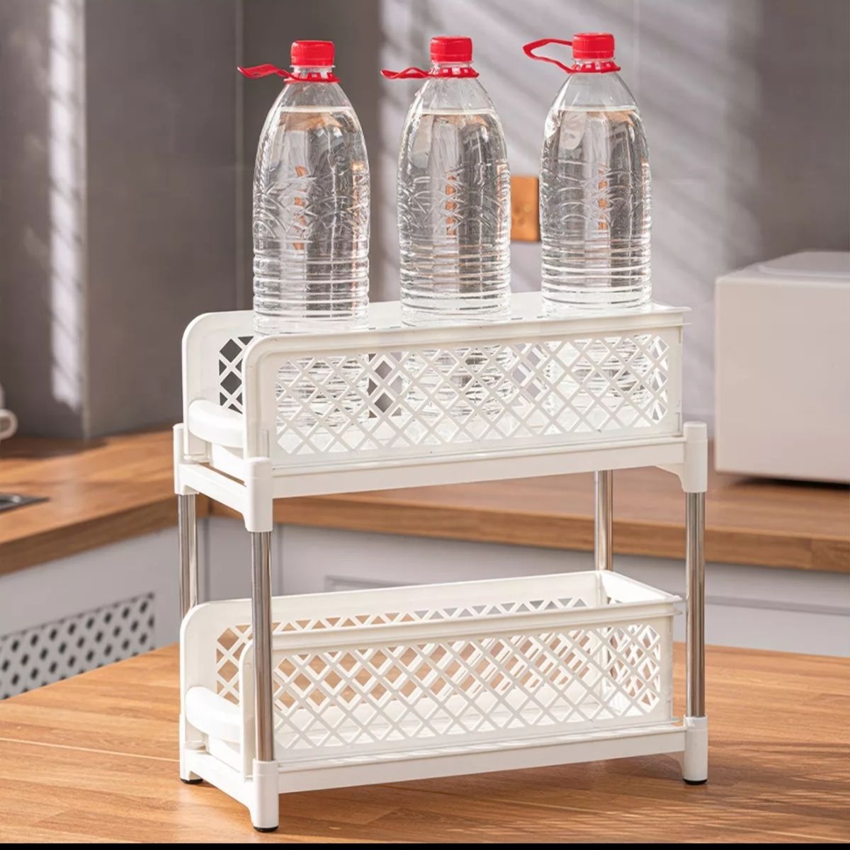 GENERICO - Cestas Organizadoras Dos Niveles Cajones Deslizable