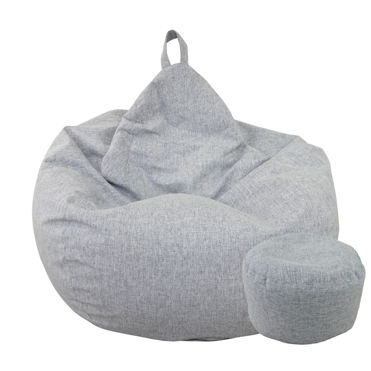 JOYTEK - Puff Pera de Lino talla XL 120x80 GRIS CLARO