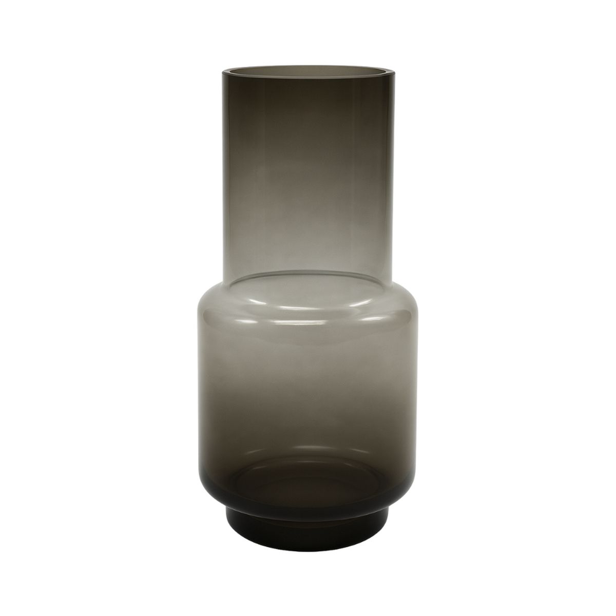 GENERICO - Florero Decorativo De Vidrio Cristal Con Diseño Tonos Gris