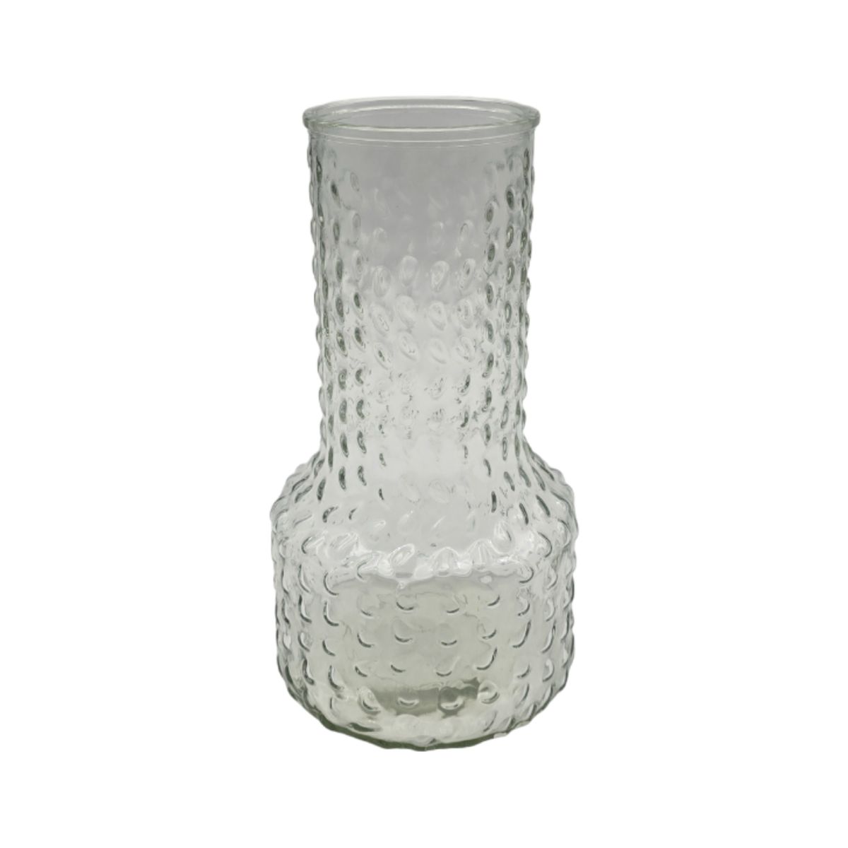 GENERICO - Florero Decorativo De Vidrio Con Diseño Base Ancha Blanco 25