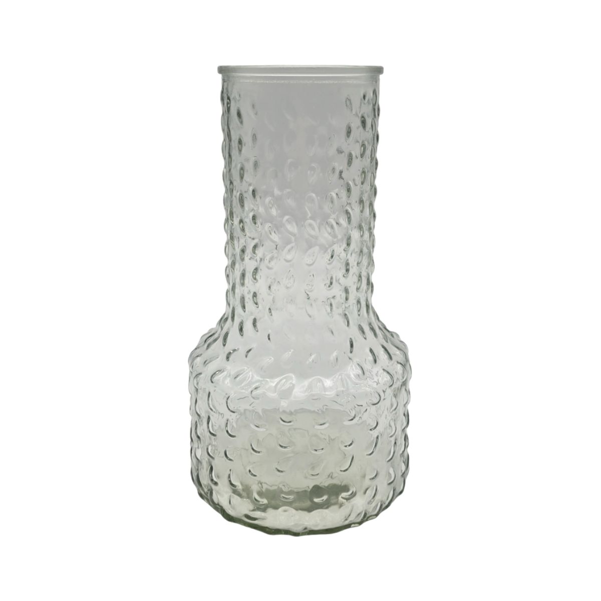 GENERICO - Florero Decorativo De Vidrio Con Diseño Base Ancha Blanco 25