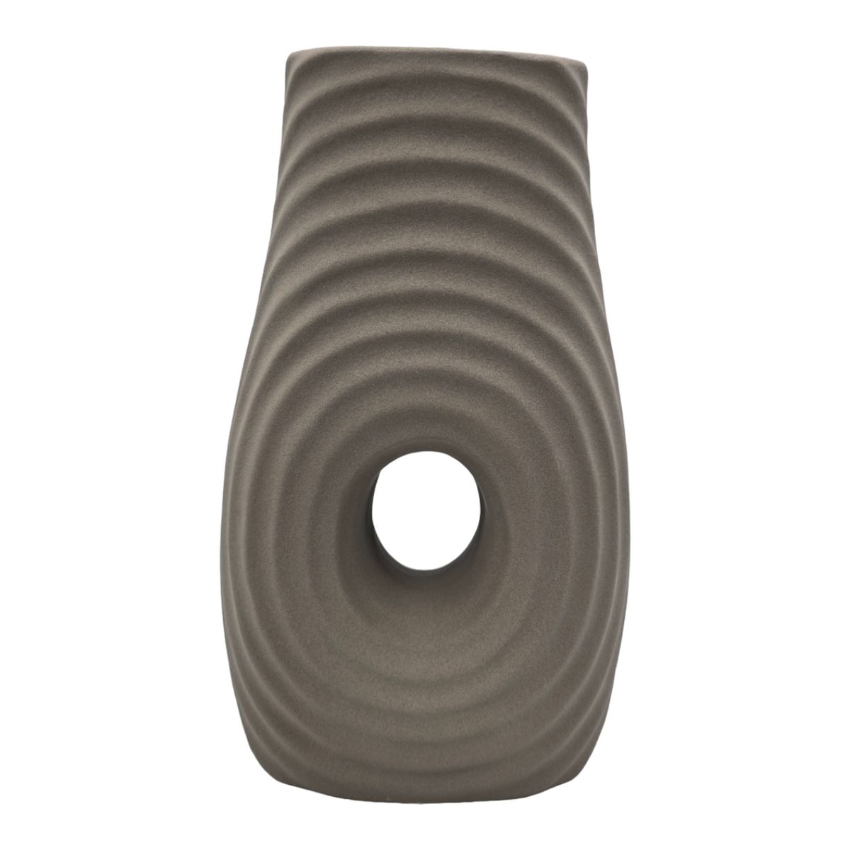 GENERICO - Jarron Florero De Ceramica Fina Decorativo Moderno Cafe.