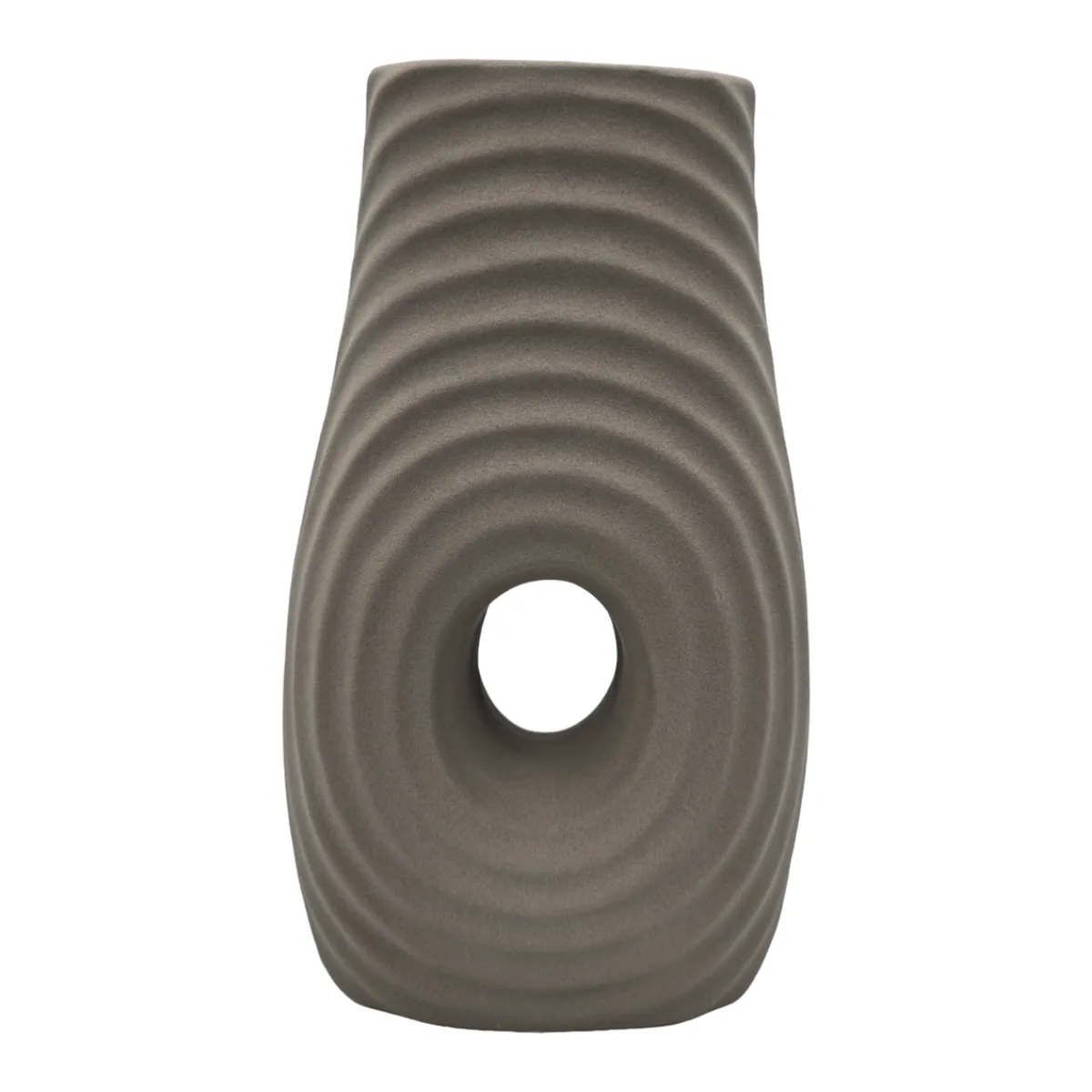 GENERICO - Jarron Florero De Ceramica Fina Decorativo Moderno Cafe.