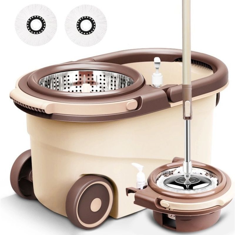 U BUY - Mopa Trapeador Giratoria 360 Cetrifugadora Acero Removible
