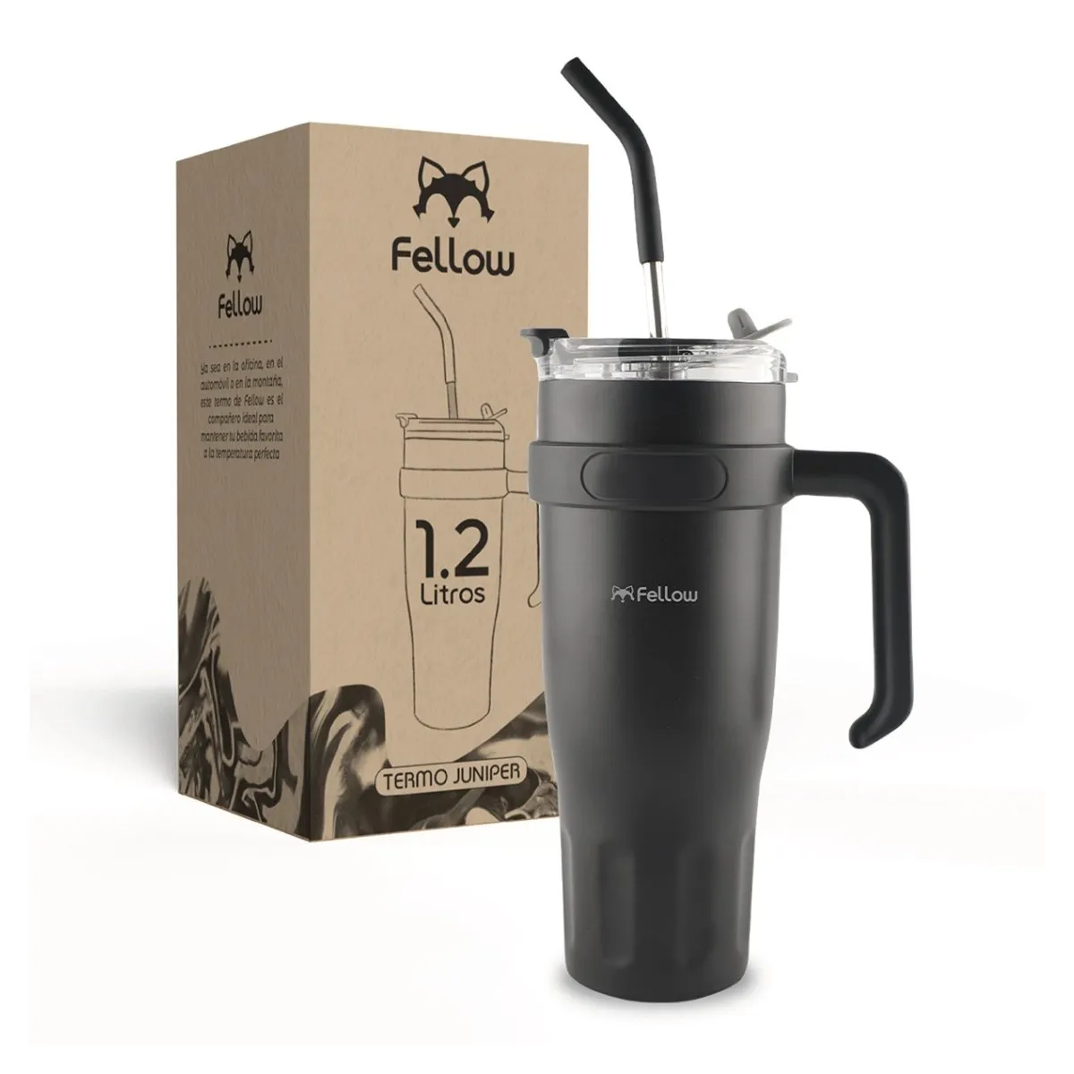 FELLOW - Termo Vaso Mug Térmico Juniper By Fellow 1.2L Acero Inox 304 - Negro