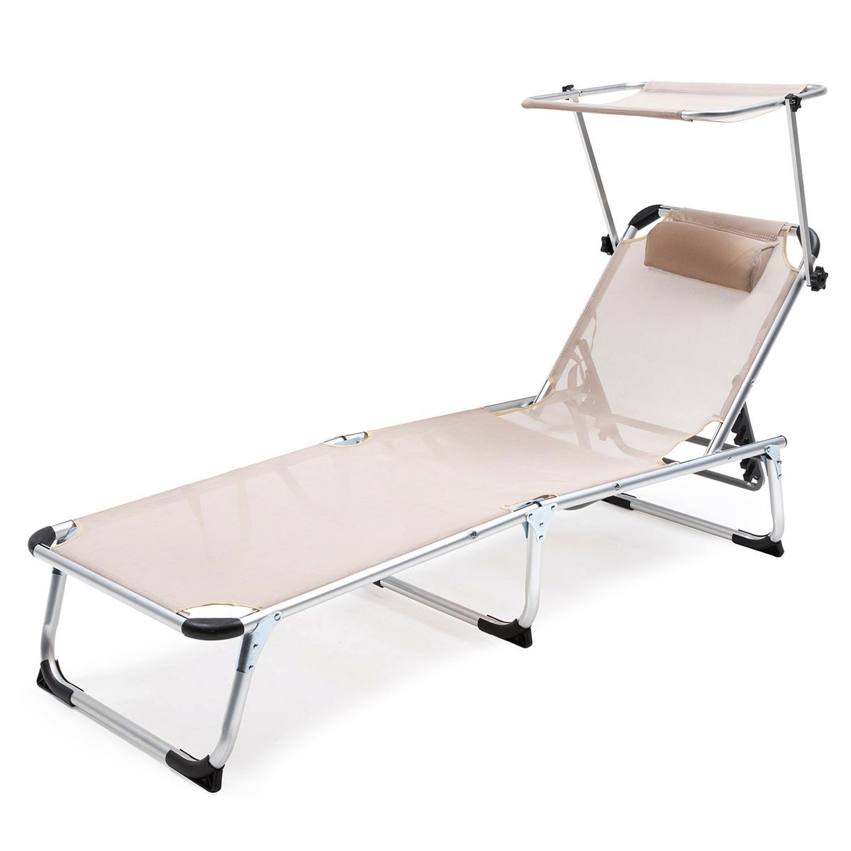 RELAN - Reposera Plegable con Techo Relan Areia Reclinable