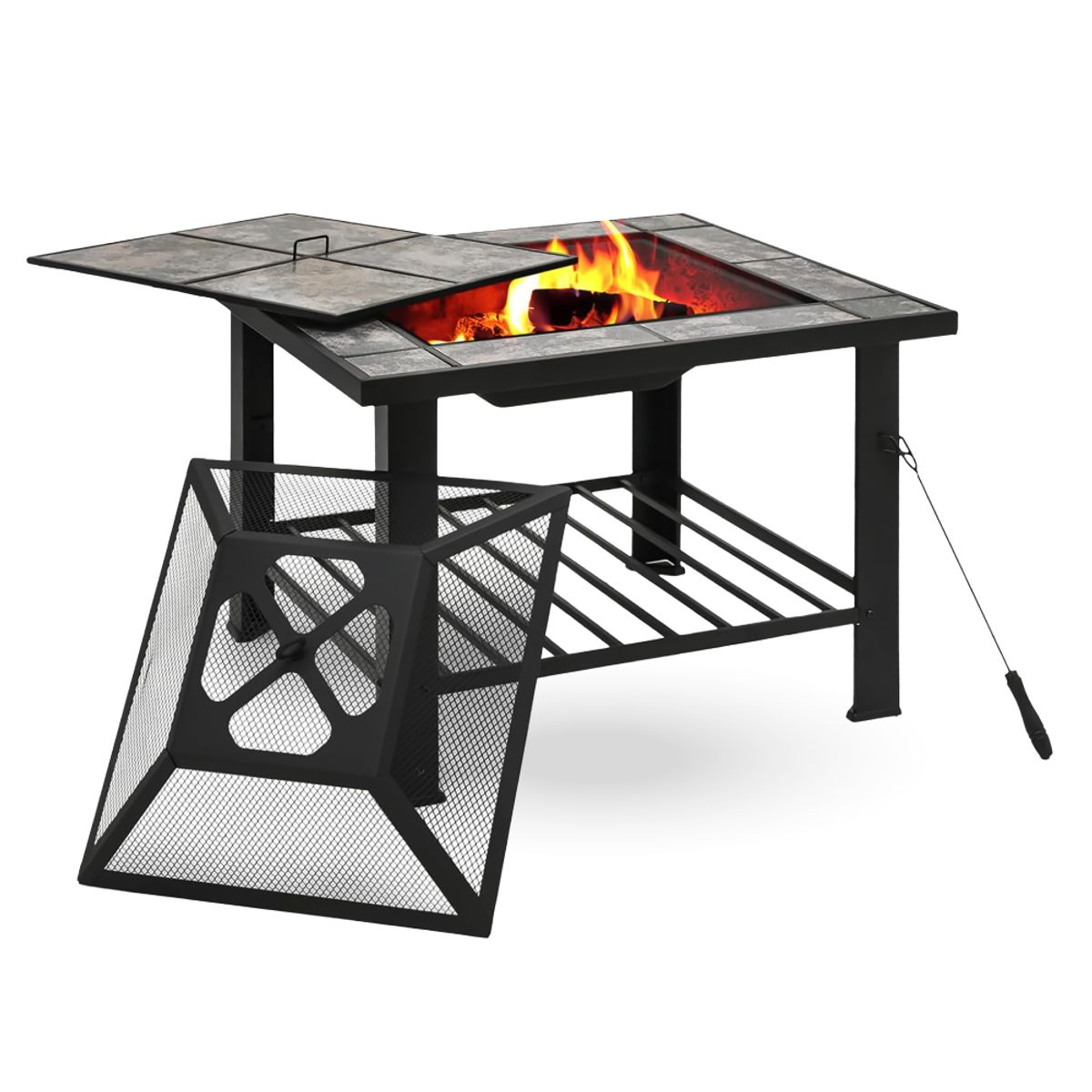 HOME & DESING - Brasero Fogón con cubierta cerámica completa